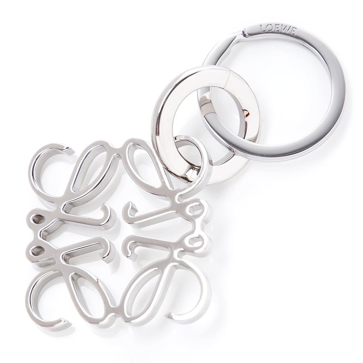 楽天市場】ロエベ LOEWE キーリング バッグチャームシルバーゴールド