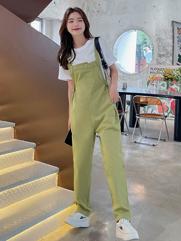 楽天市場】【P2倍&クーポン有】スクエアネック サロペットボトムス