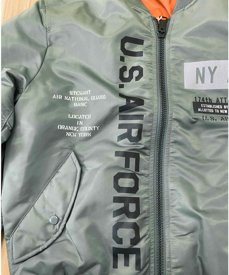 楽天市場】送料無料 AVIREX アヴィレックス MA1 -REFLECT STENCIL