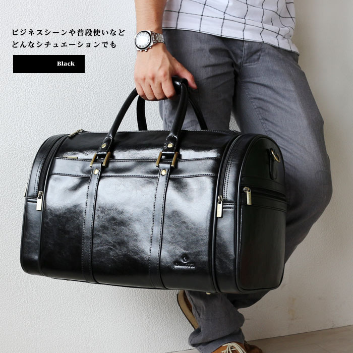楽天市場】レザー ボストンバッグ メンズ 革 牛革 牛皮 2WAY ボストン