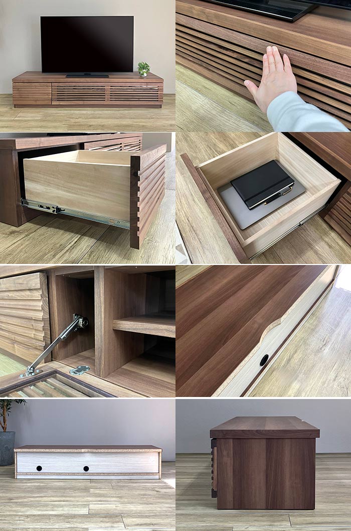 楽天市場】テレビ台 幅150cm ウォールナット オーク 無垢材 オイル