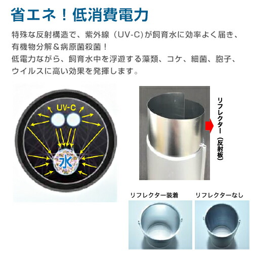 楽天市場】エーハイム リーフレックスUV殺菌灯 800 (適合水量400〜800L