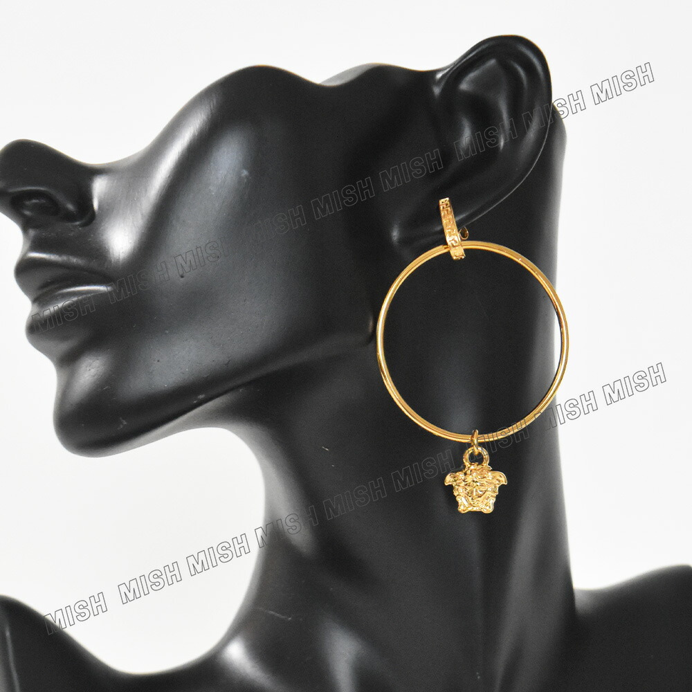 楽天市場】ヴェルサーチ ピアス メデューサ グレカ サークルピアス