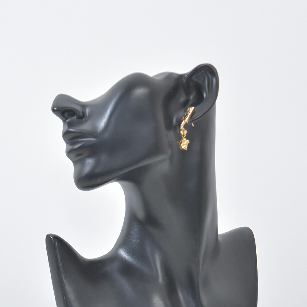 楽天市場】ヴェルサーチ ピアス ゴールド メデューサ グレカ ドロップ