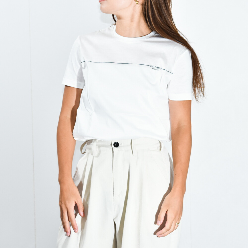 楽天市場】プラダ Tシャツ レディース シンプル 半袖 ロゴ PRADA 39507