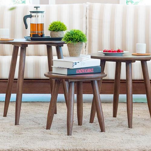 楽天市場】サイドテーブル 丸型 直径40 50 60cm シンプル 円形 組立