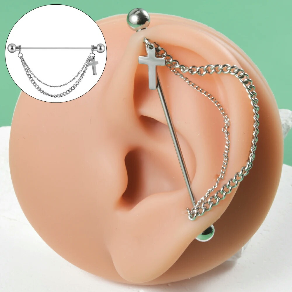 楽天市場】[16G インダストリアル 長いバーベル] ダブルチェーンクロス