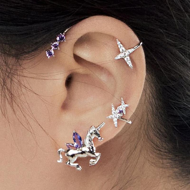 楽天市場】キラキラユニコーンイヤーフック 1個 左耳用 右耳用