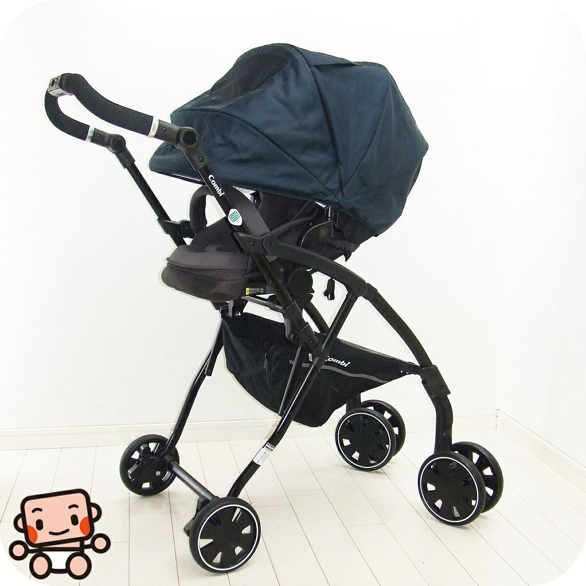 美品】コンビ ベビーカー アット ネイビー 数量限定モデル A型