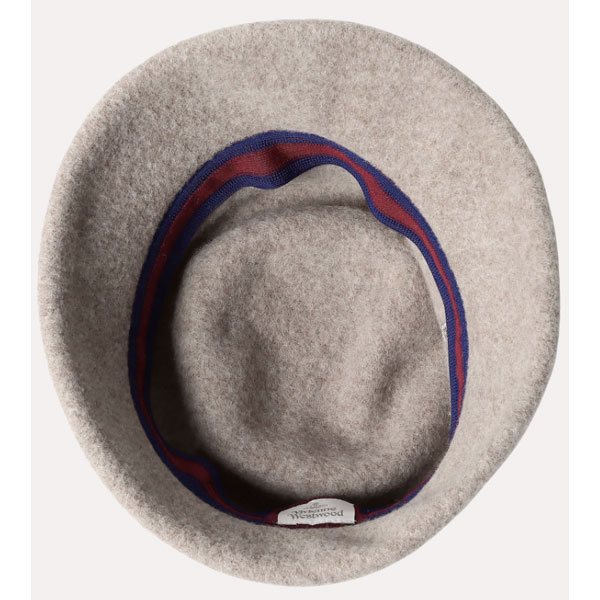 美品】Vivienne Westwood ベージュ ベレー帽 ハート刺繍 【公式通販】