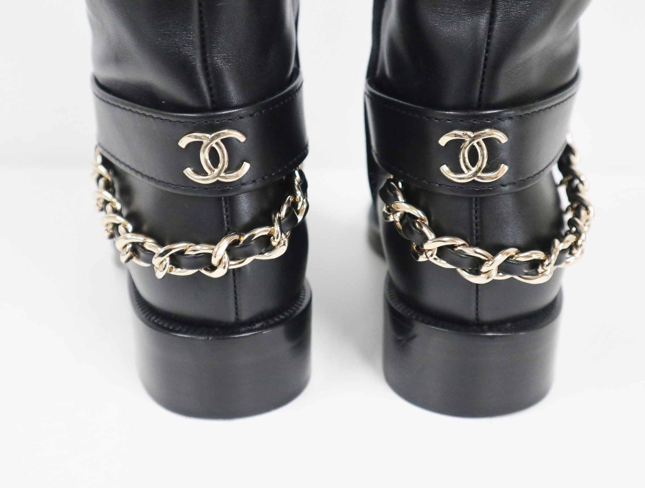 楽天市場】シャネル CHANEL ロングブーツ チェーンストラップ サイズ
