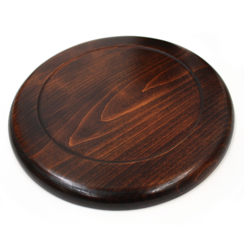 楽天市場】お盆 トレー 木製（拭き漆 栃無垢材のトレー／丸型） 30