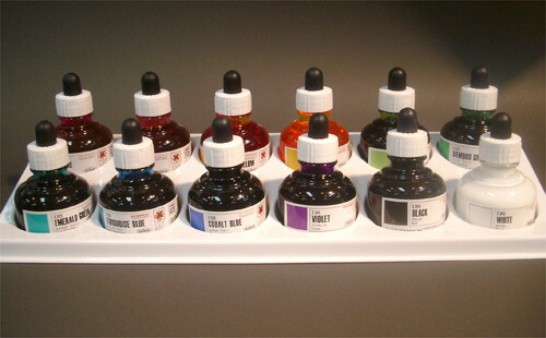 楽天市場】HOLBEIN DRAWING INK ドローイングインク I390 12色セット