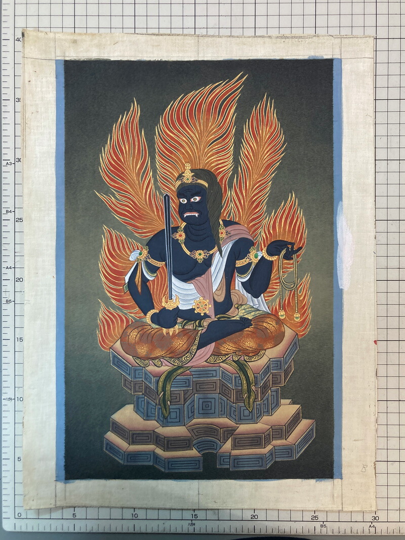 楽天市場】肉筆仏画 不動明王 : 仏像仏画チベット美術卸の天竺堂