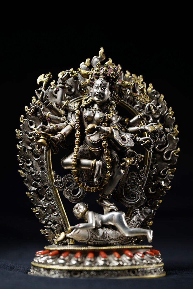 楽天市場】ダーキニー(荼吉尼天)銀製 鍍金彫金仕上げ : 仏像仏画
