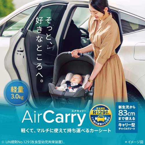 楽天市場】アップリカ エアキャリー AB グレー + トラベルシステム