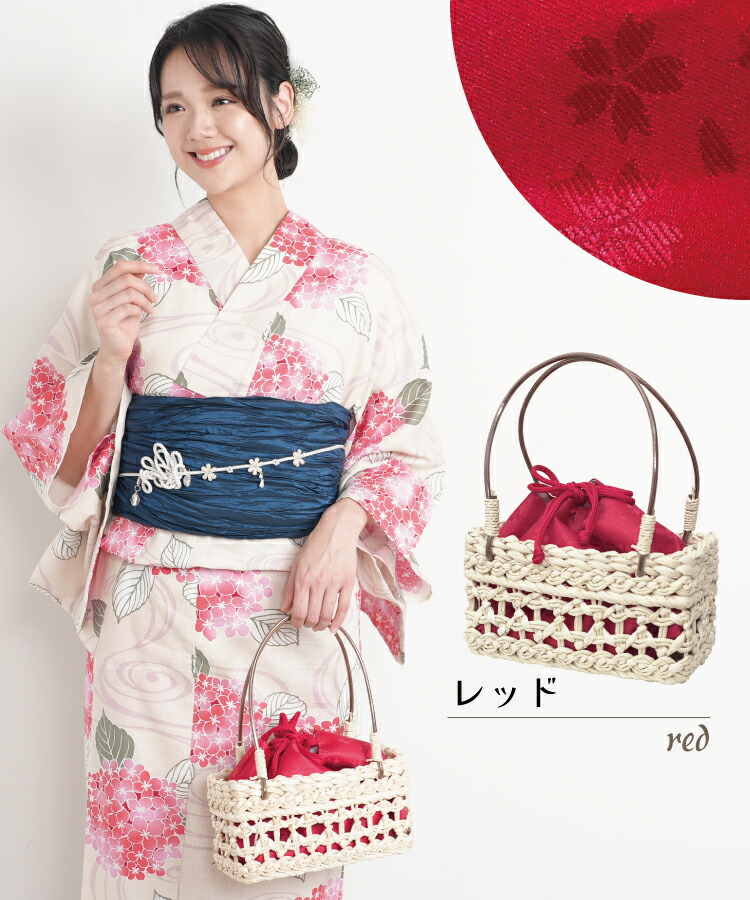 楽天市場】浴衣 バッグ かごバッグ 夏 とうもろこし バッグ 巾着が