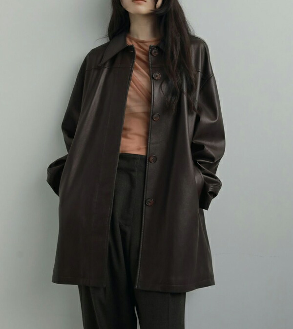 楽天市場】アンヌーク anuke エコレザーオーバージャケット Ecoleather