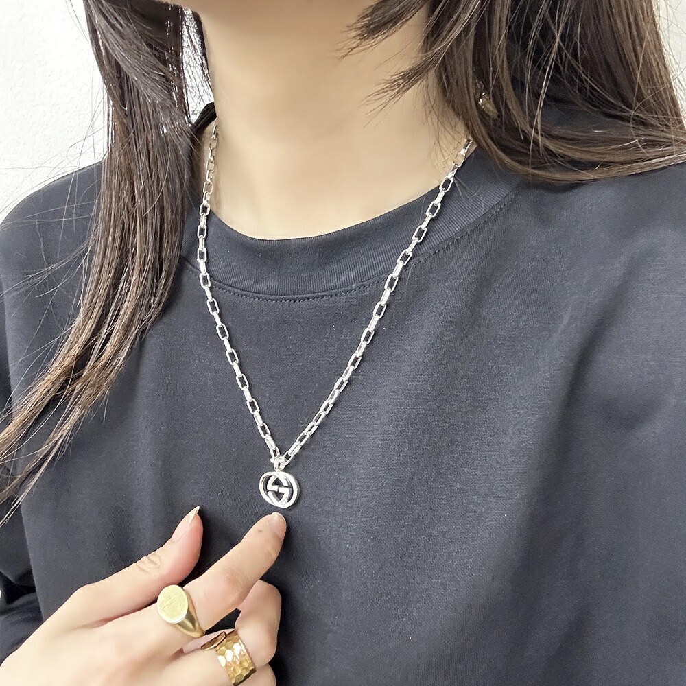 楽天市場】グッチ ペアネックレス ブランド シルバー925 GGロゴ