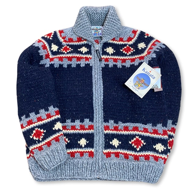 楽天市場】Kanata カウチンセーター ヘザーネイビーxグレイ カナタ