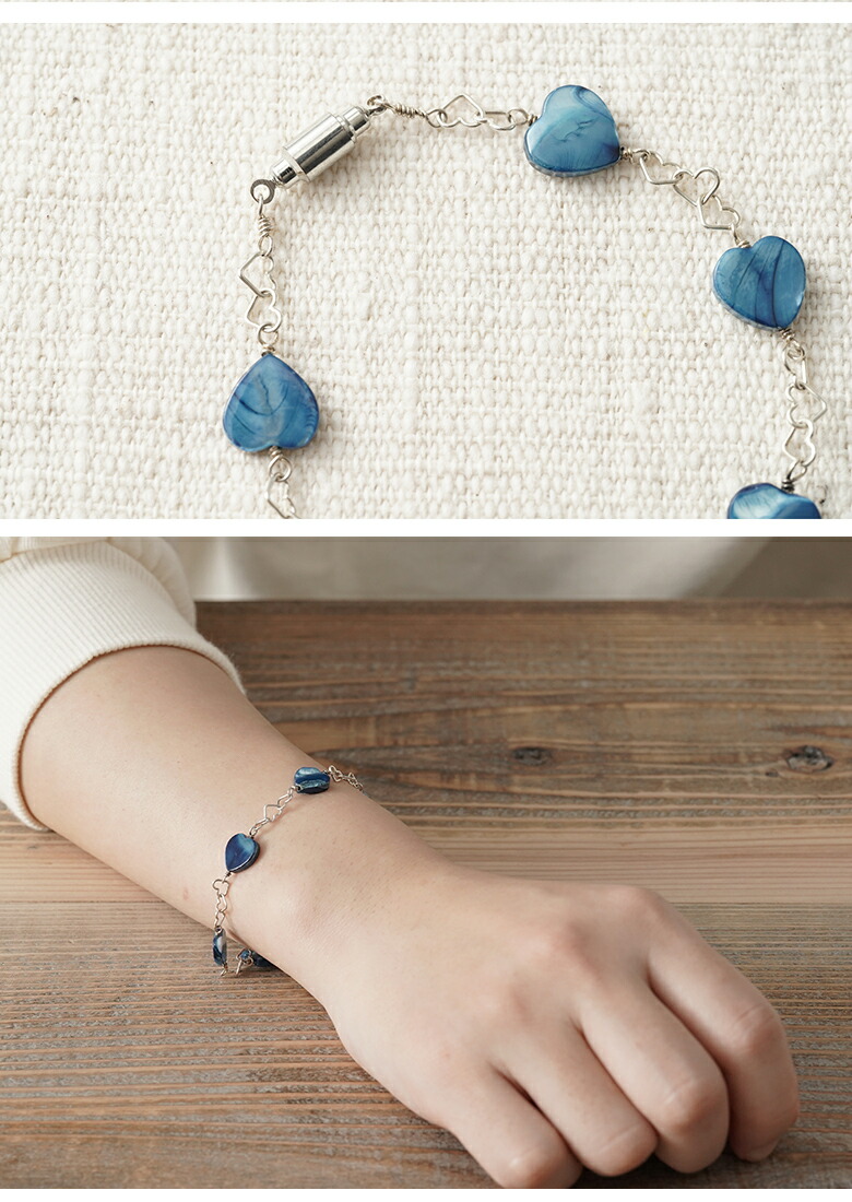 楽天市場】Mi ami ハートのブレスレット (シルバー) シルバー925 藍 藍