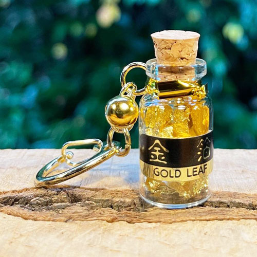 楽天市場】金箔 ボトル キーホルダー 0.009g入 2個セット 金箔 金運