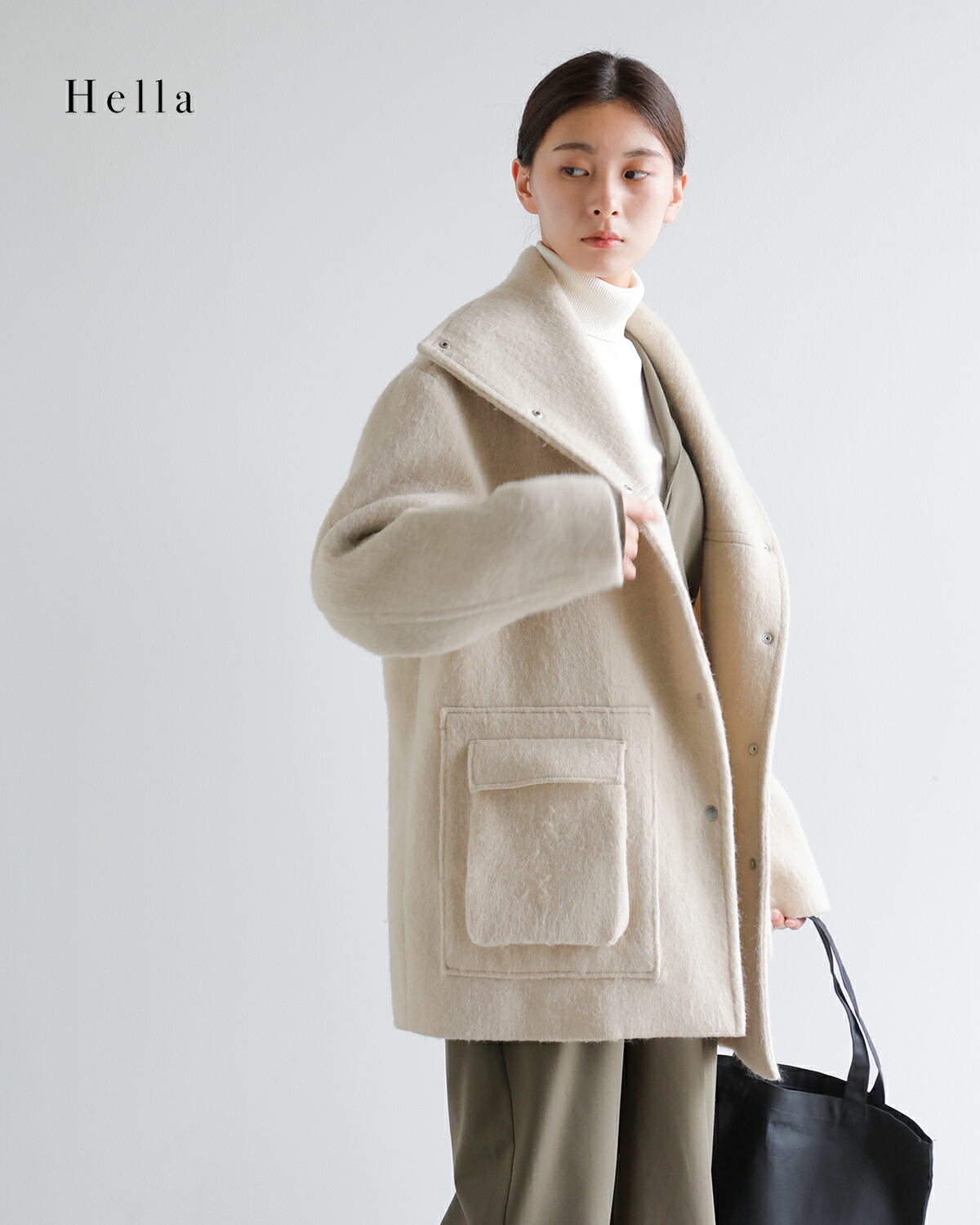 楽天市場】セール【40%OFF】Hella ヘラ ウール混 シャギー コート