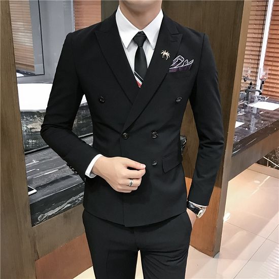 楽天市場】【全品ポイント5倍】ダブルスーツ メンズ 細身 無地 カーキ