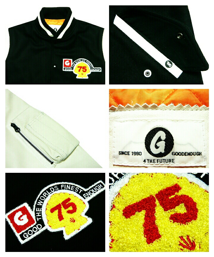 楽天市場】GOODENOUGH グッドイナフ 新品 黒白 ワッペン スタジャン