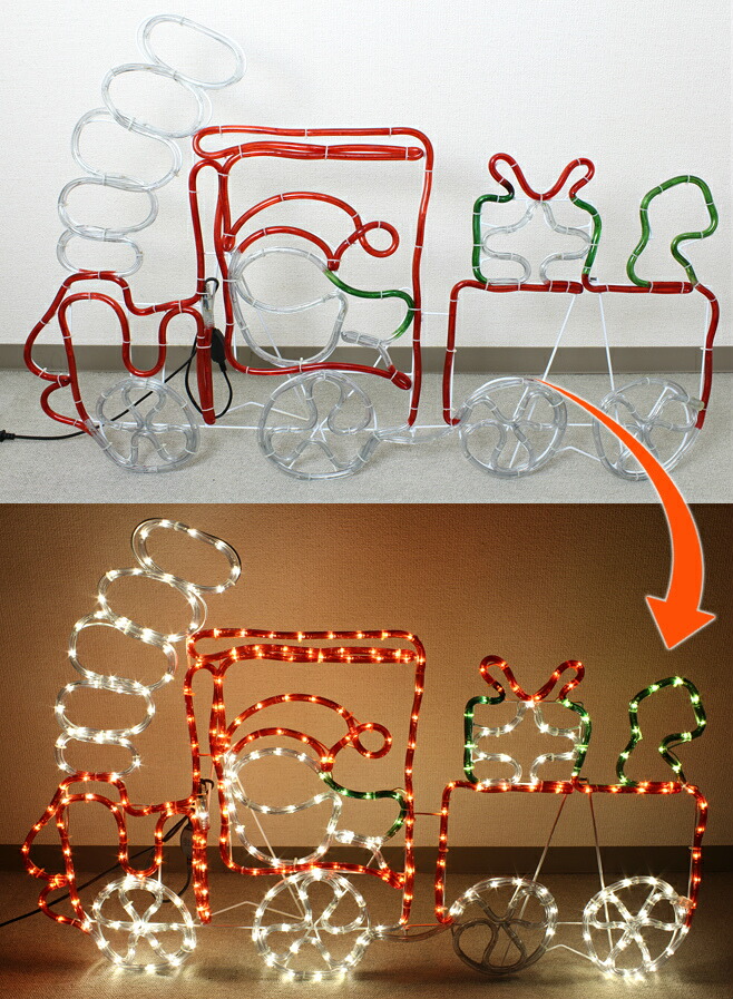 楽天市場】イルミネーション モチーフライト サンタトレイン ビッグ