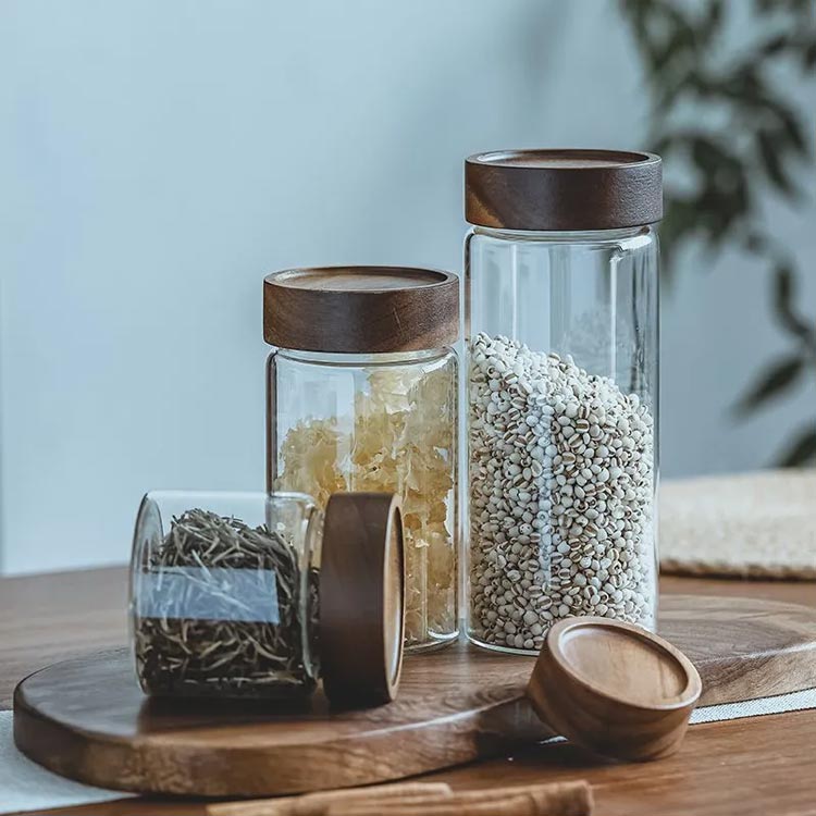 舩木倭帆 蓋付きキャニスターガラス瓶 ガラス 保存瓶 キャニスター