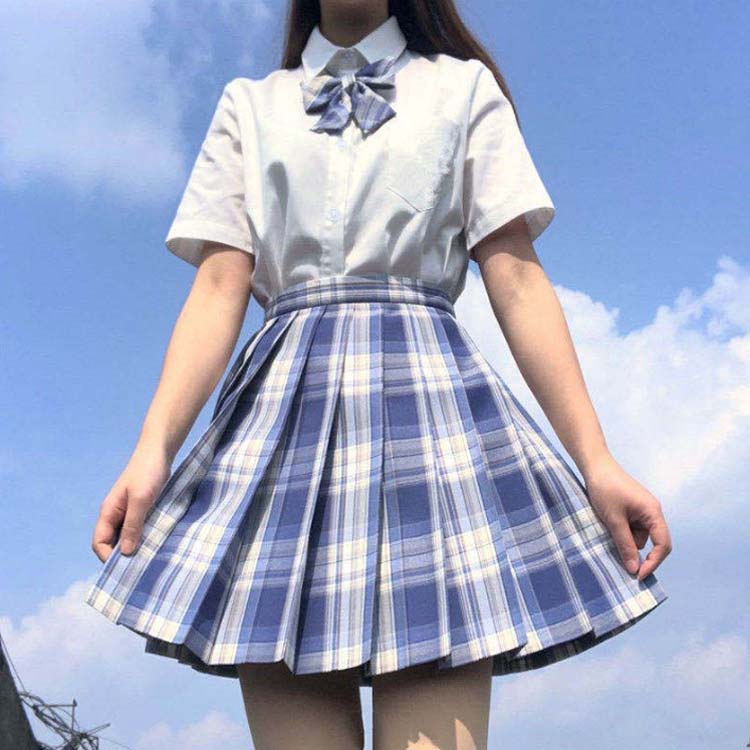 楽天市場】全20色！2点セット 制服 スカート チェック 夏 プリーツ