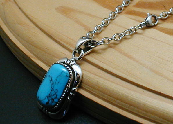 楽天市場】ターコイズ ネックレス メンズ シルバー ペンダントトップ