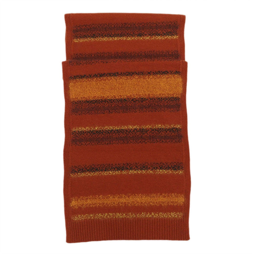 楽天市場】エルメス HERMES マフラー フェードストライプ オレンジ