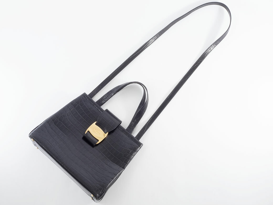 楽天市場】フェラガモ Salvatore Ferragamo バッグ クロコ型押し
