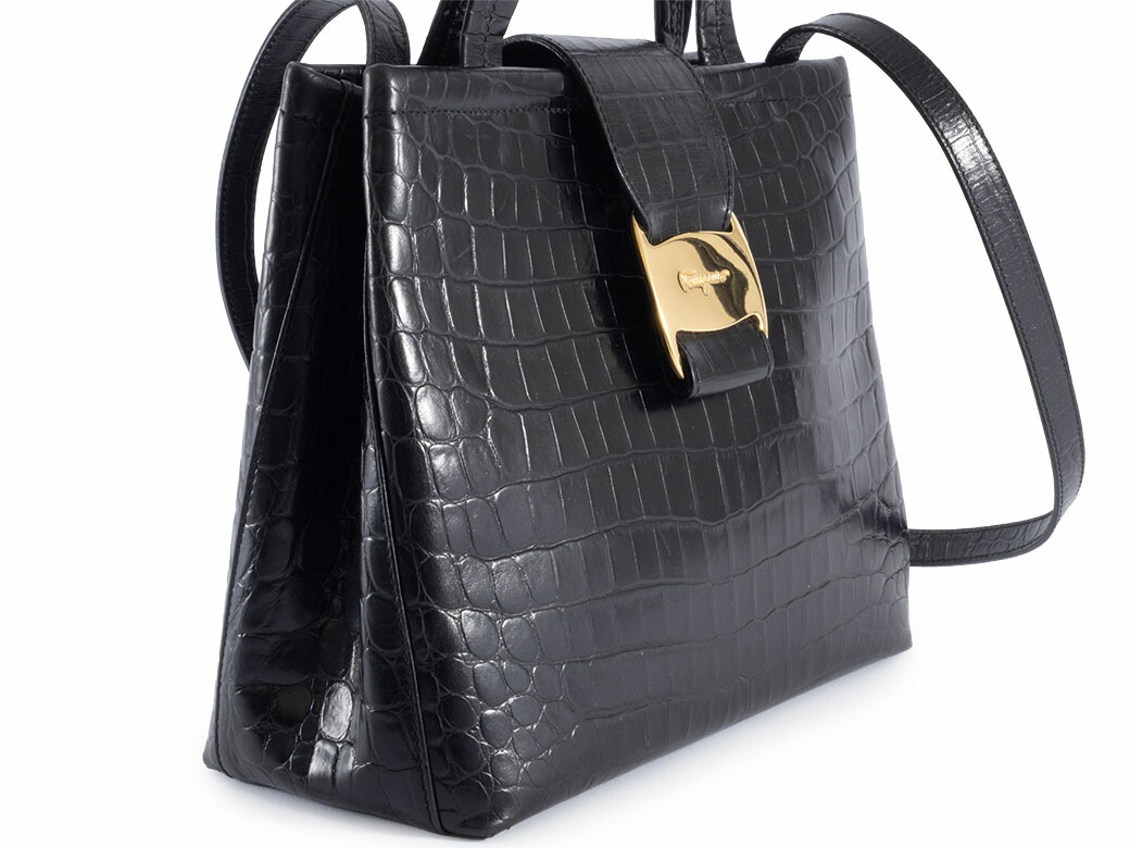 楽天市場】フェラガモ Salvatore Ferragamo バッグ クロコ型押し