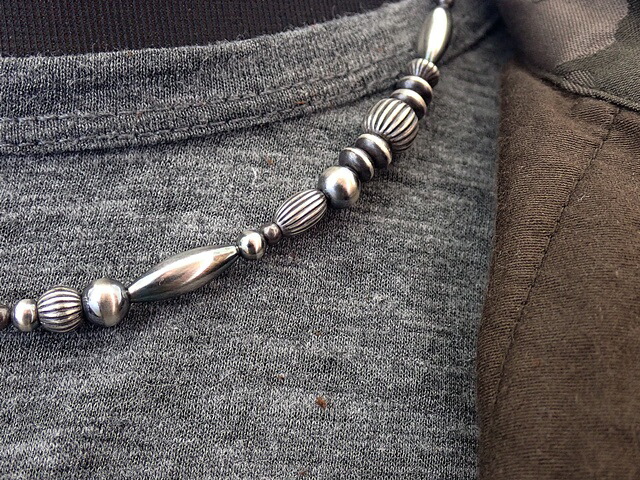 楽天市場】インディアンジュエリー ビーズ ネックレス シルバー925