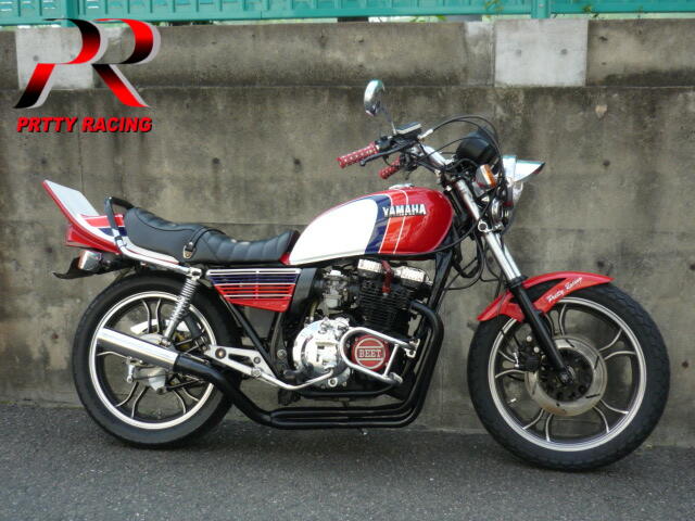 楽天市場】YAMAHA XJ400 E/D 分割式 50.8π 黒 PRETTY ガニマタ