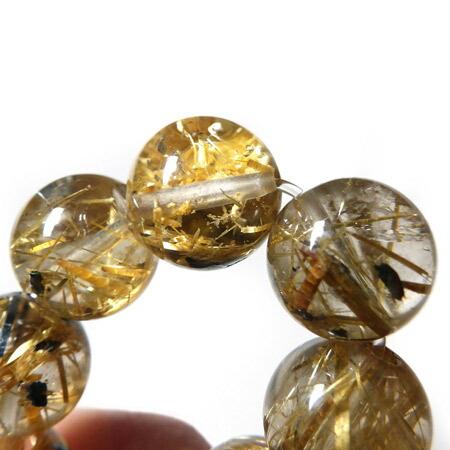 楽天市場】ヘマタイトルチルクォーツ ブレスレット 11mm玉×18個 内周