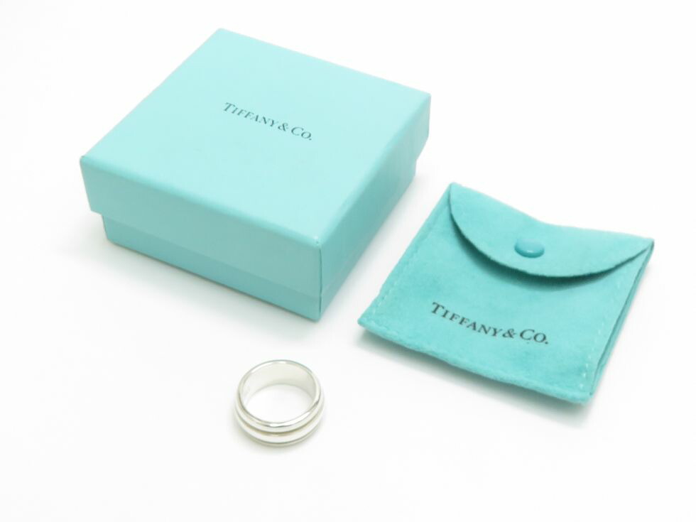 楽天市場】ティファニー SV925 グルーブドダブルライン リング #18.5