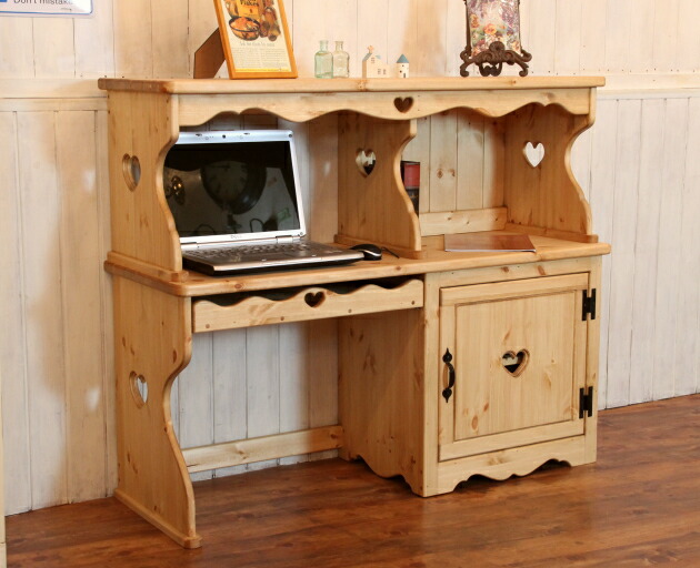 楽天市場】パソコンデスク カントリー家具 無垢 北欧 パイン材