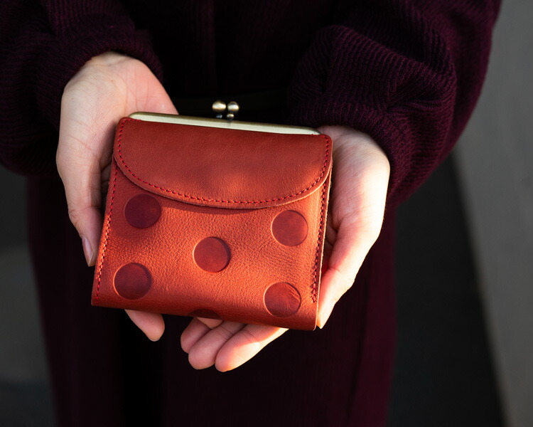 楽天市場】kanmi がま口 二つ折り 財布 レディース カンミ かぶせ