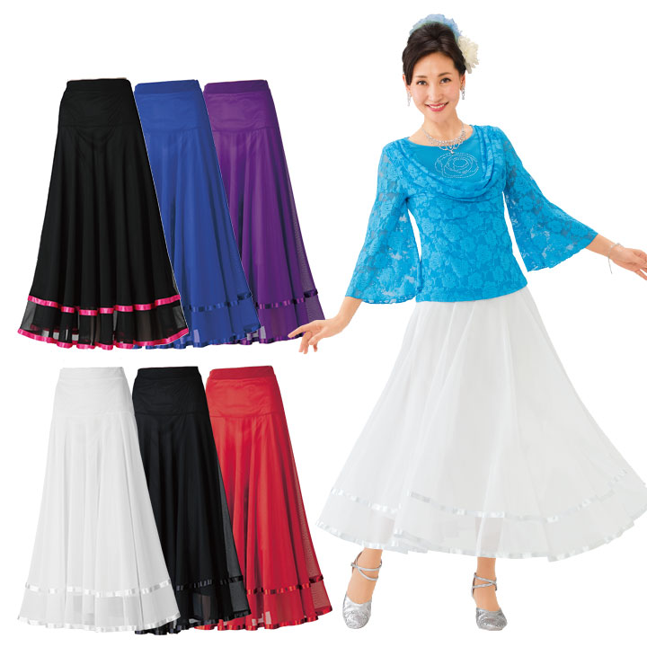 楽天市場】【スーパーSALE】即納☆ サテンテープ使いメッシュスカート