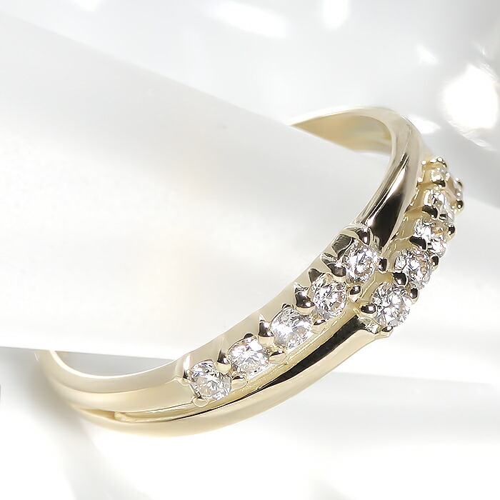 楽天市場】k18PG/WG/YG 【0.20ctUP】テンダイヤモンド リング 18金