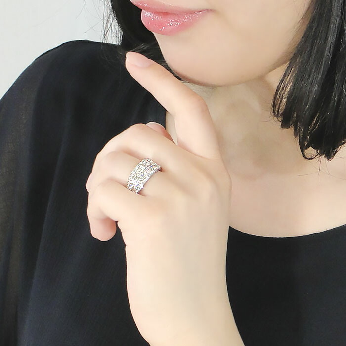 楽天市場】pt900【2.0ct】ダイヤモンド 2連 エタニティリング送料無料