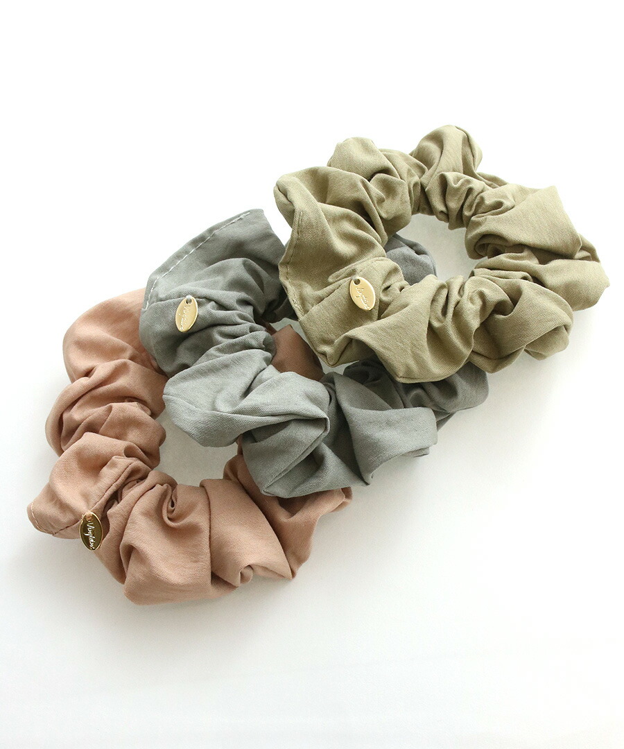 楽天市場】◇ネコポス送料無料◇シュシュ 3個セット カラー シンプル