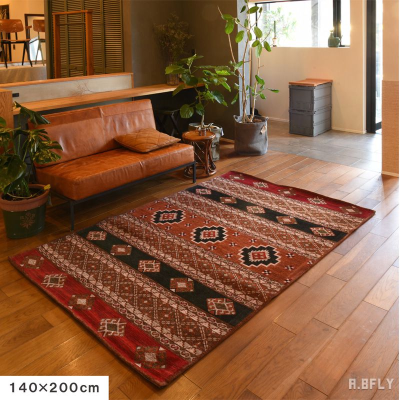 楽天市場】ジャガードキリム エスニック柄 民族柄 ジャガード織絨毯