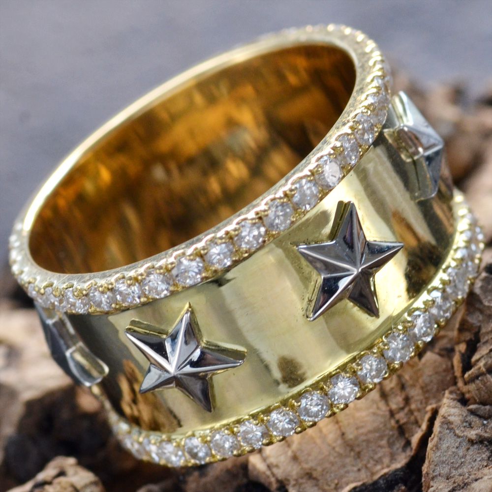 楽天市場】指輪 メンズリング 18金 K18 プラチナ Pt900 ダイヤモンド