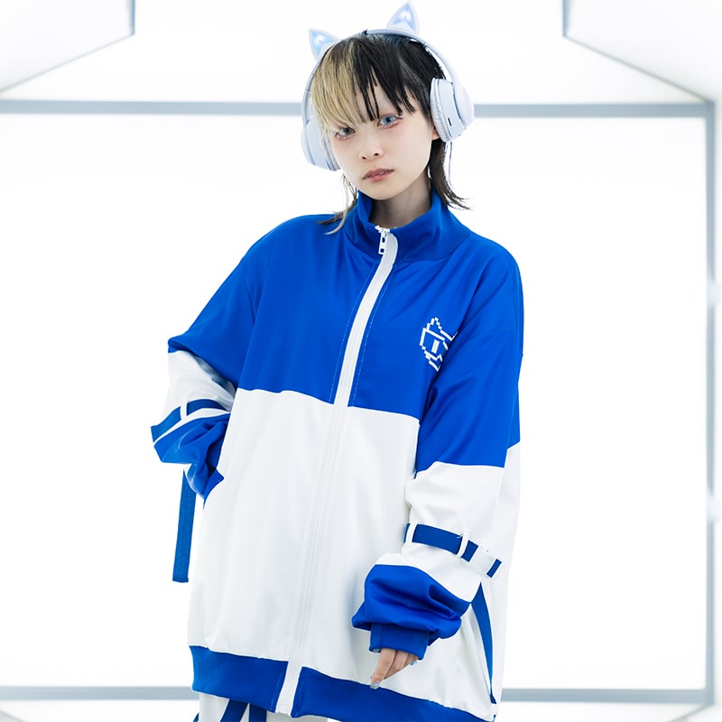 楽天市場】ドットネコ ジャージジャケット ブルゾン 長袖 原宿 韓国