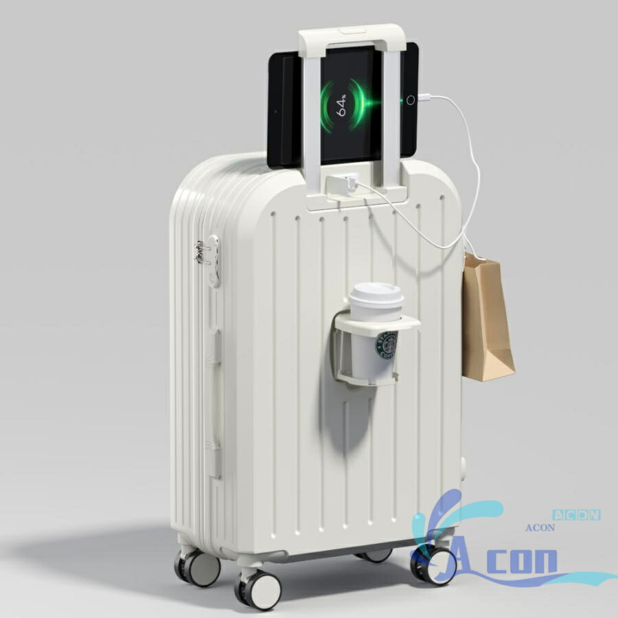 楽天市場】スーツケース USBポート付き カップホルダー 機内持ち込み